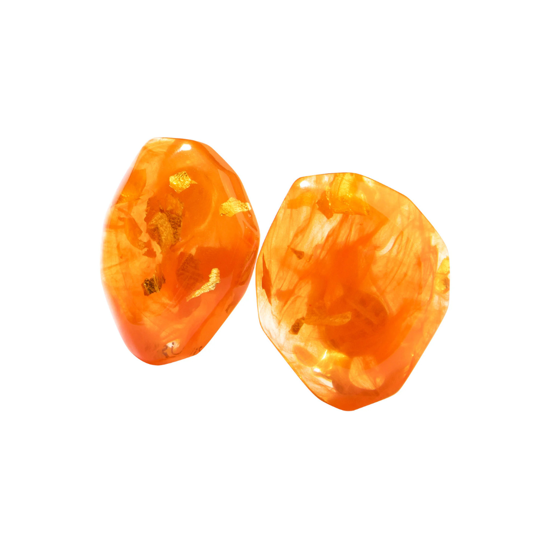 Prue By Zsiska Geometric Earrings In Orange