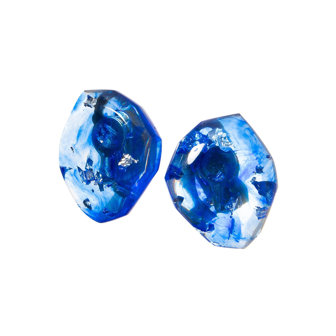 Prue By Zsiska Geometric Earrings In Blue