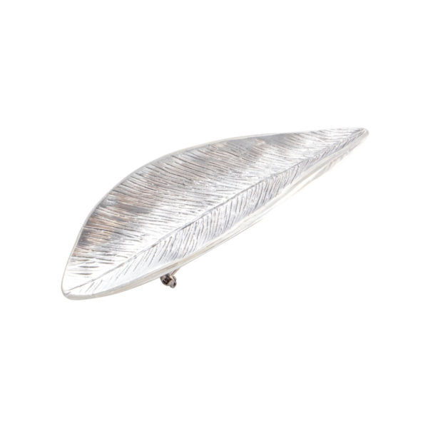 Zsiska Leaf Brooch In Silver