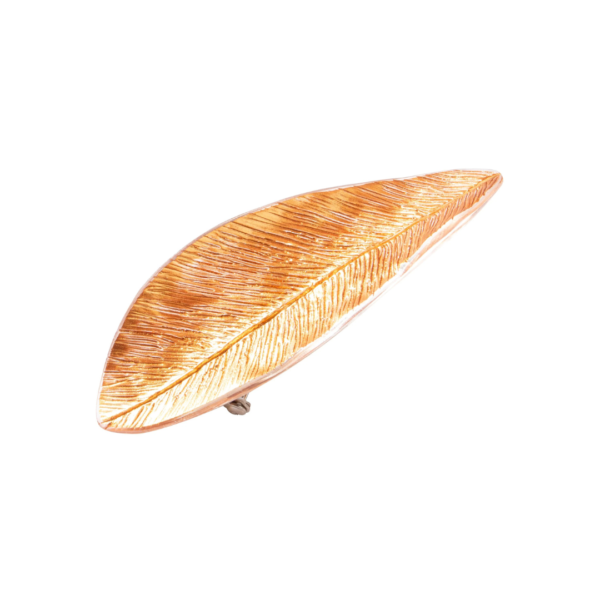 Zsiska Leaf Brooch In Copper