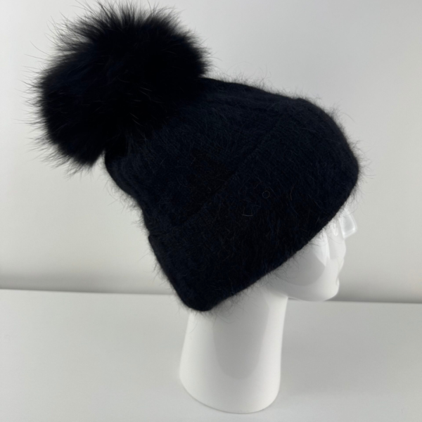 Rabionek Fur Pom Pom Hat In Black