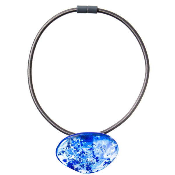 Prue By Zsiska Short Oval Necklace In Blue