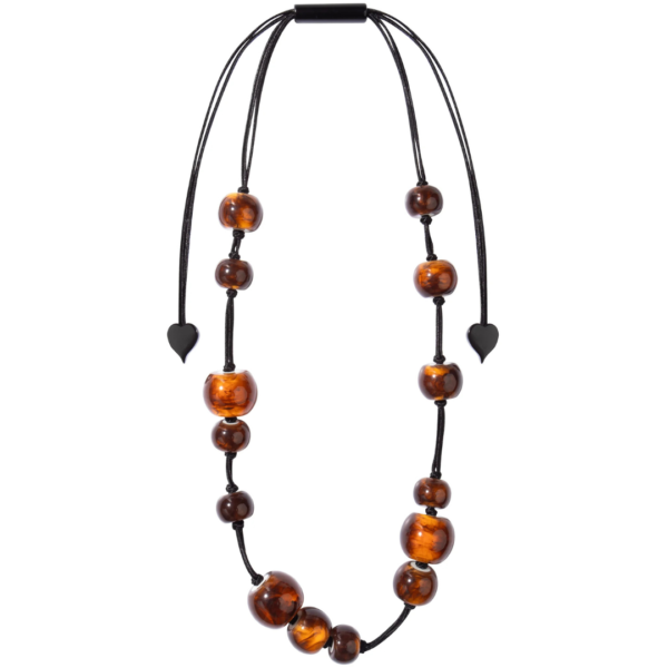 Zsiska Long Adjustable Tortoiseshell Beads