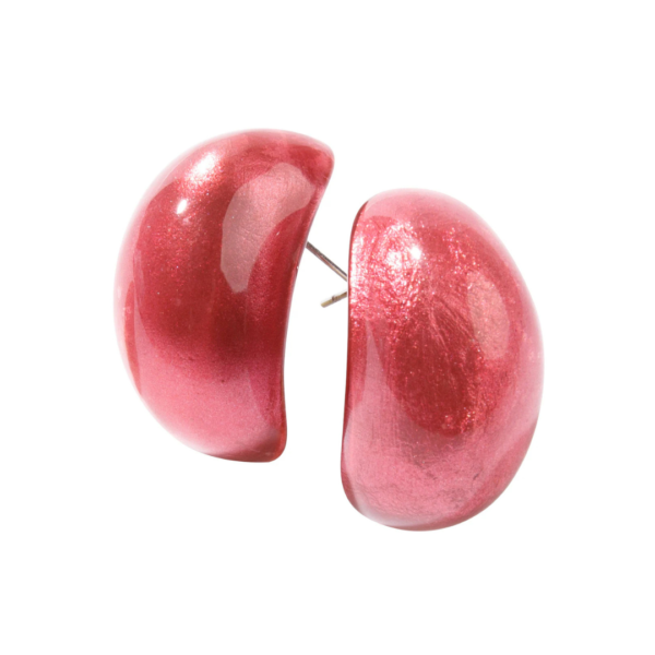 Zsiska Half Moon Earrings In Pink