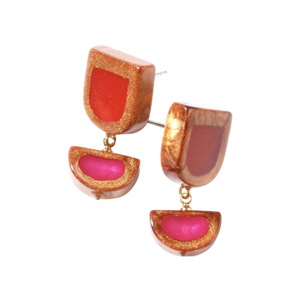 Zsiska Drop Earrings In Copper