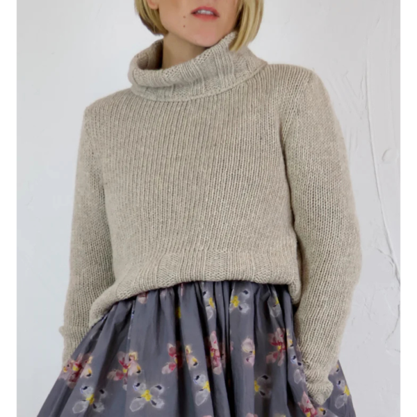Lurdes Bergada Turtle Neck Sweater in Beige