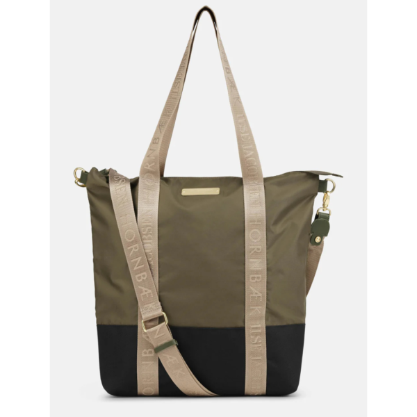 Ilse Jacobsen Every06 Shopper Shoulder Bag In Army /Black