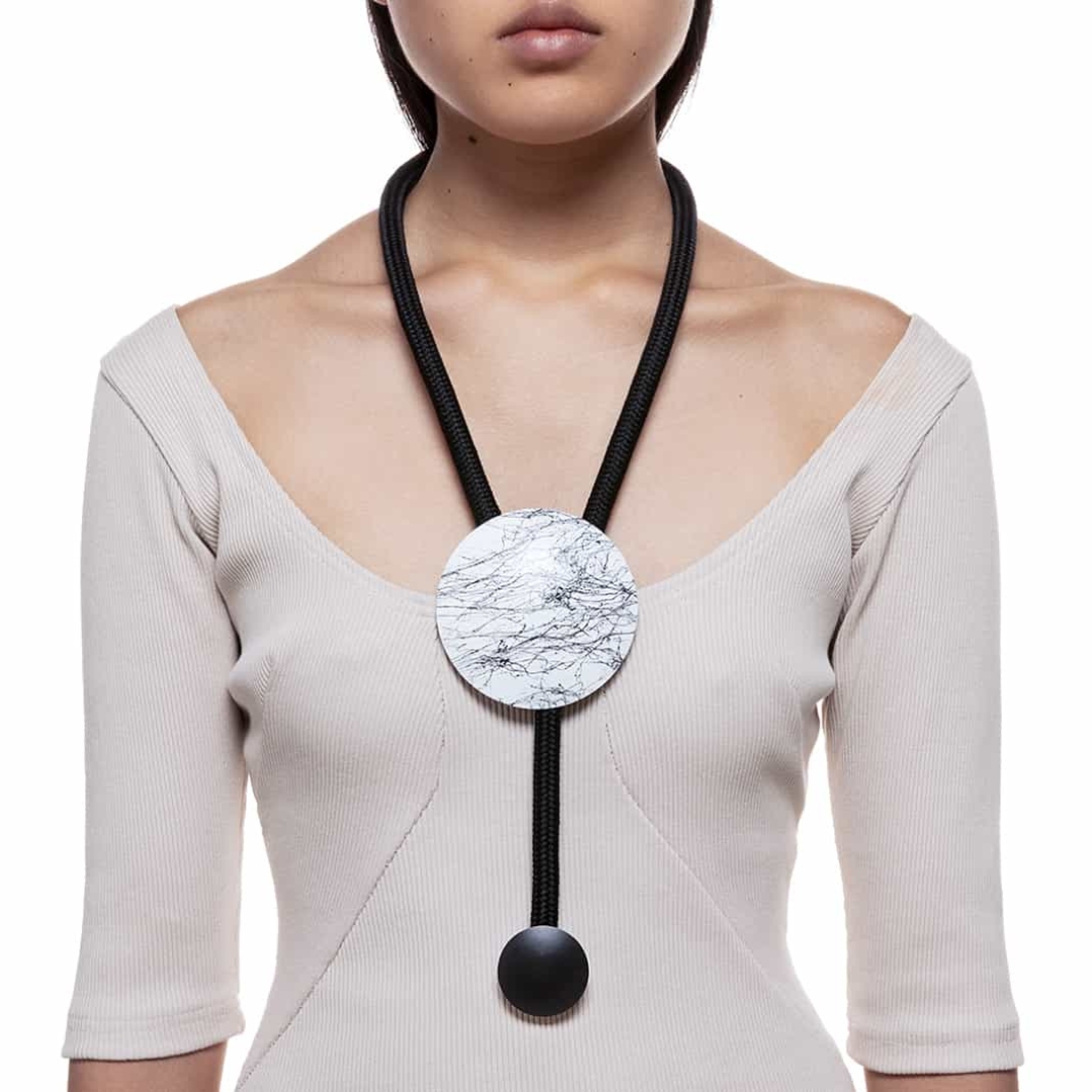Katerina Vassou Misty Necklace In White/Black