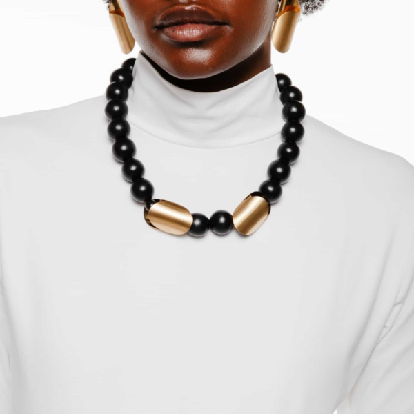 Katerina Vassou Nubia Necklace In Black/Gold