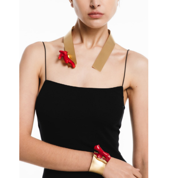 Katerina Vassou Coral Necklace In Gold