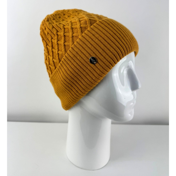 Rabionek Fleece Lined Beanie Hat In Golden Sun