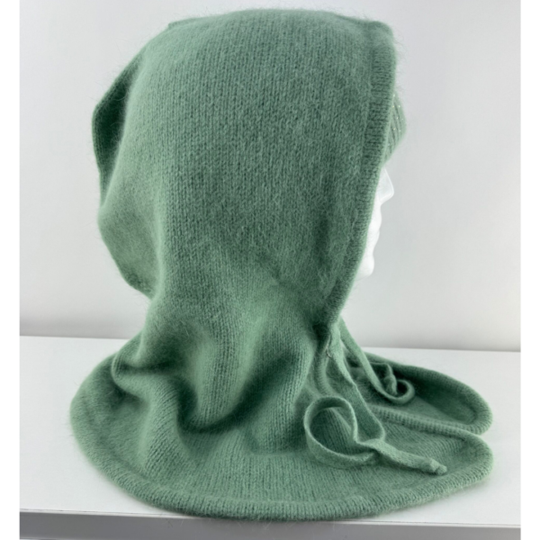 Rabionek Angora Mix Hood In Pearl Green