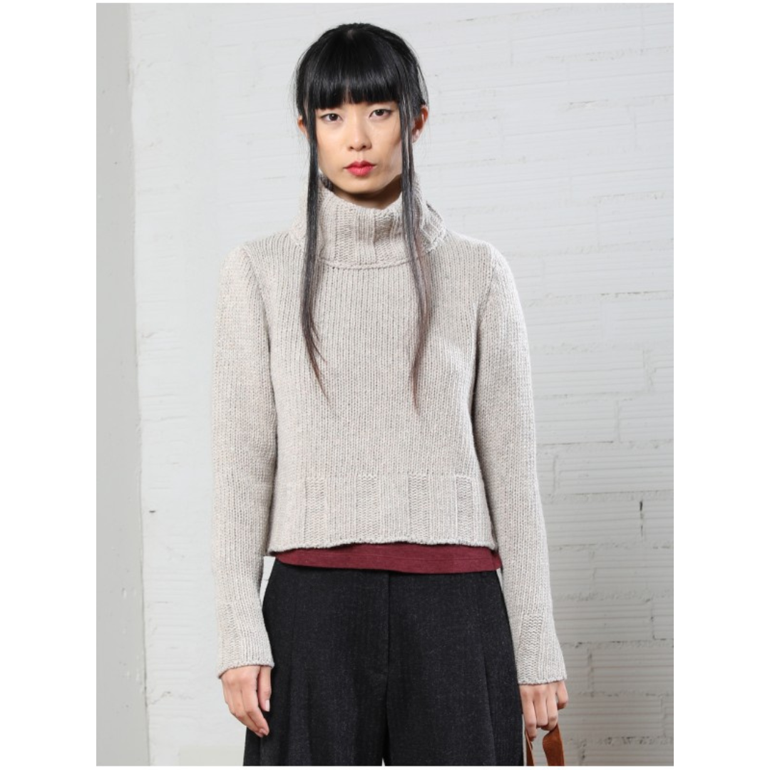 Lurdes Bergada Turtle Neck Sweater in Beige