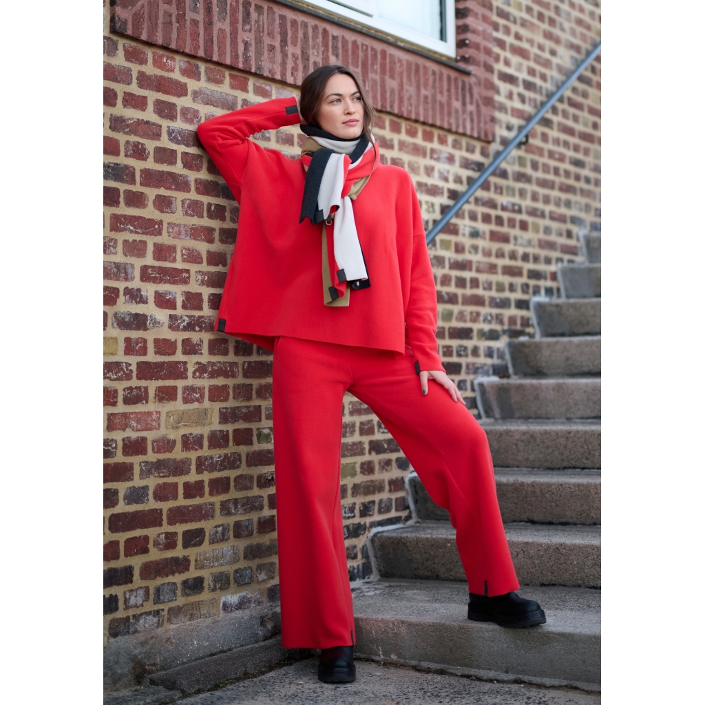 Henriette Steffensen Flare Trousers in Tomato - Image 2