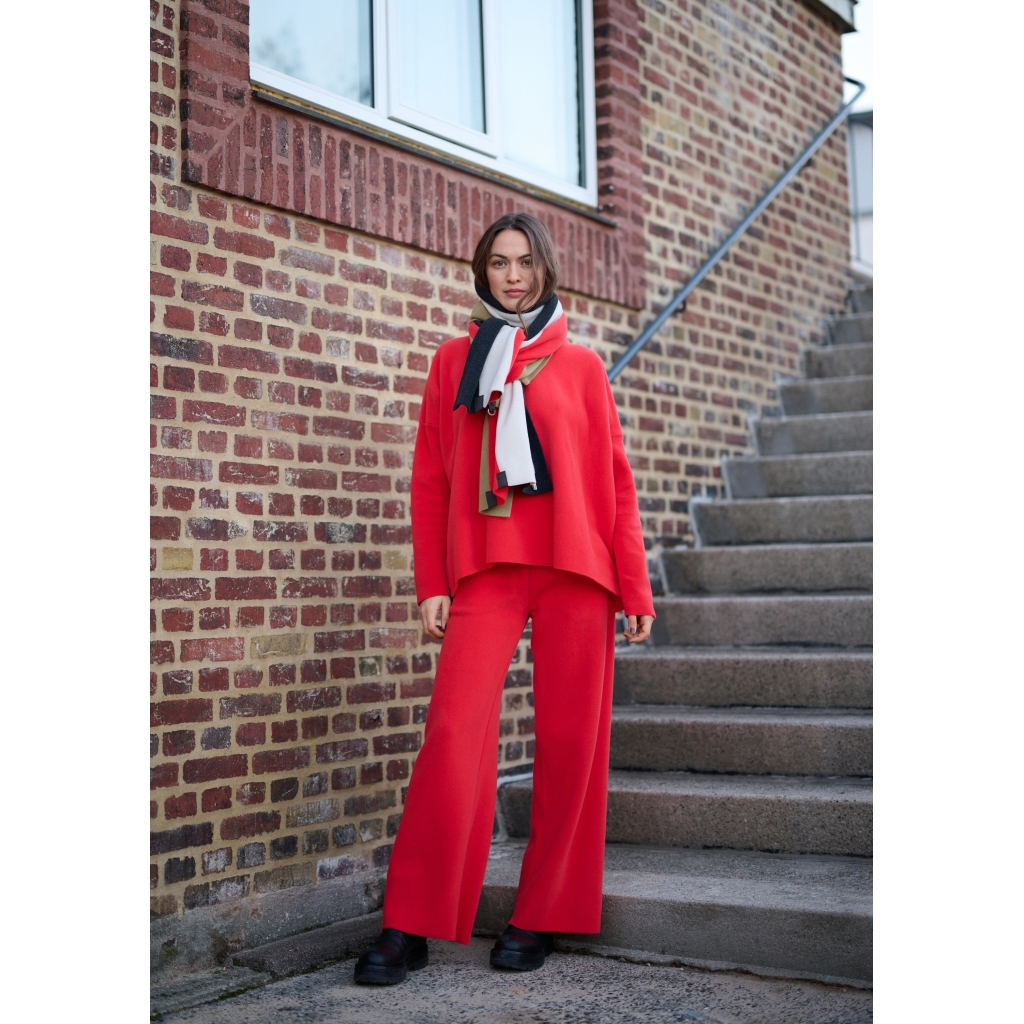 Henriette Steffensen Flare Trousers in Tomato - Image 3