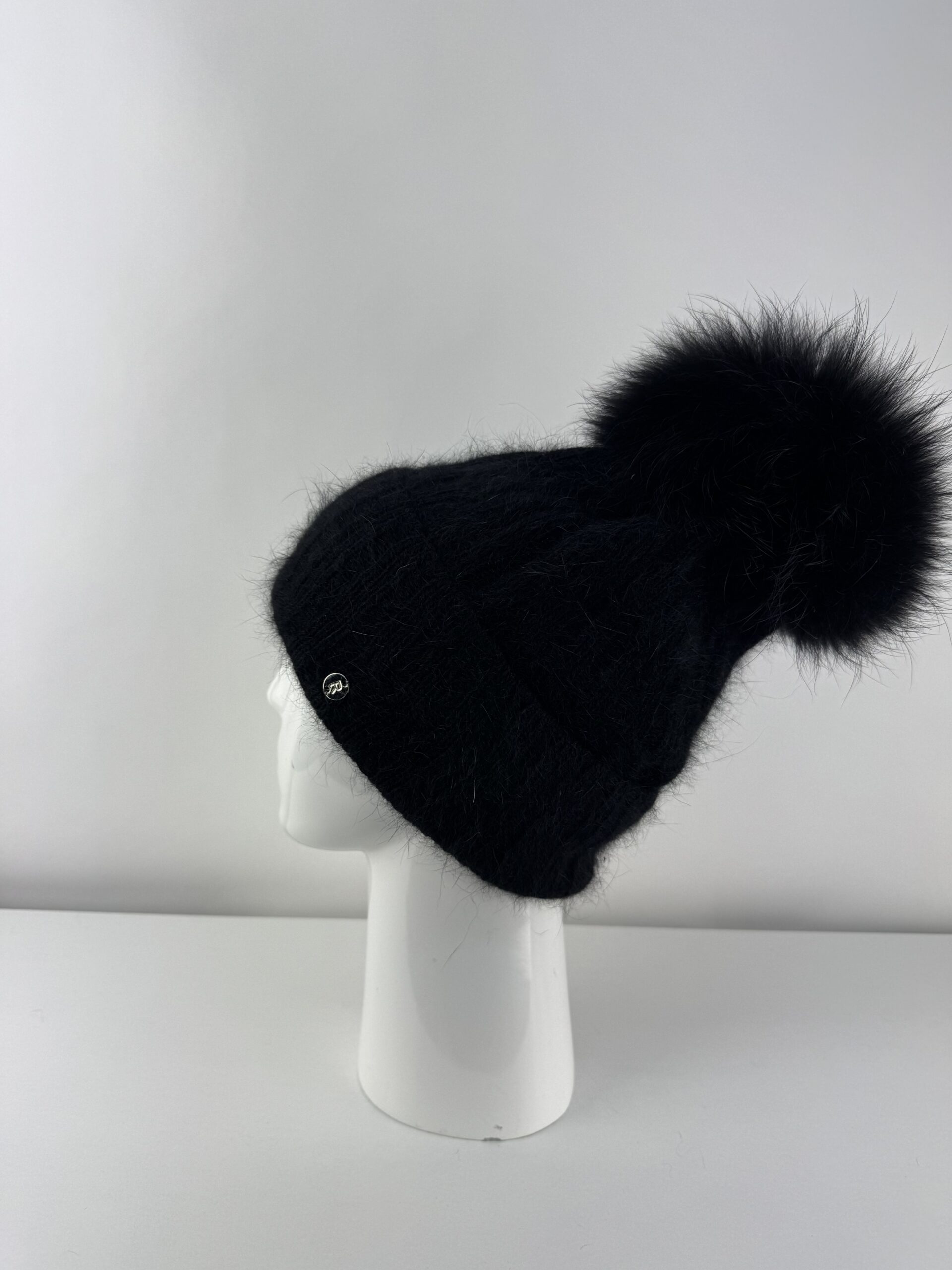 Rabionek Fur Pom Pom Hat In Black - Image 3