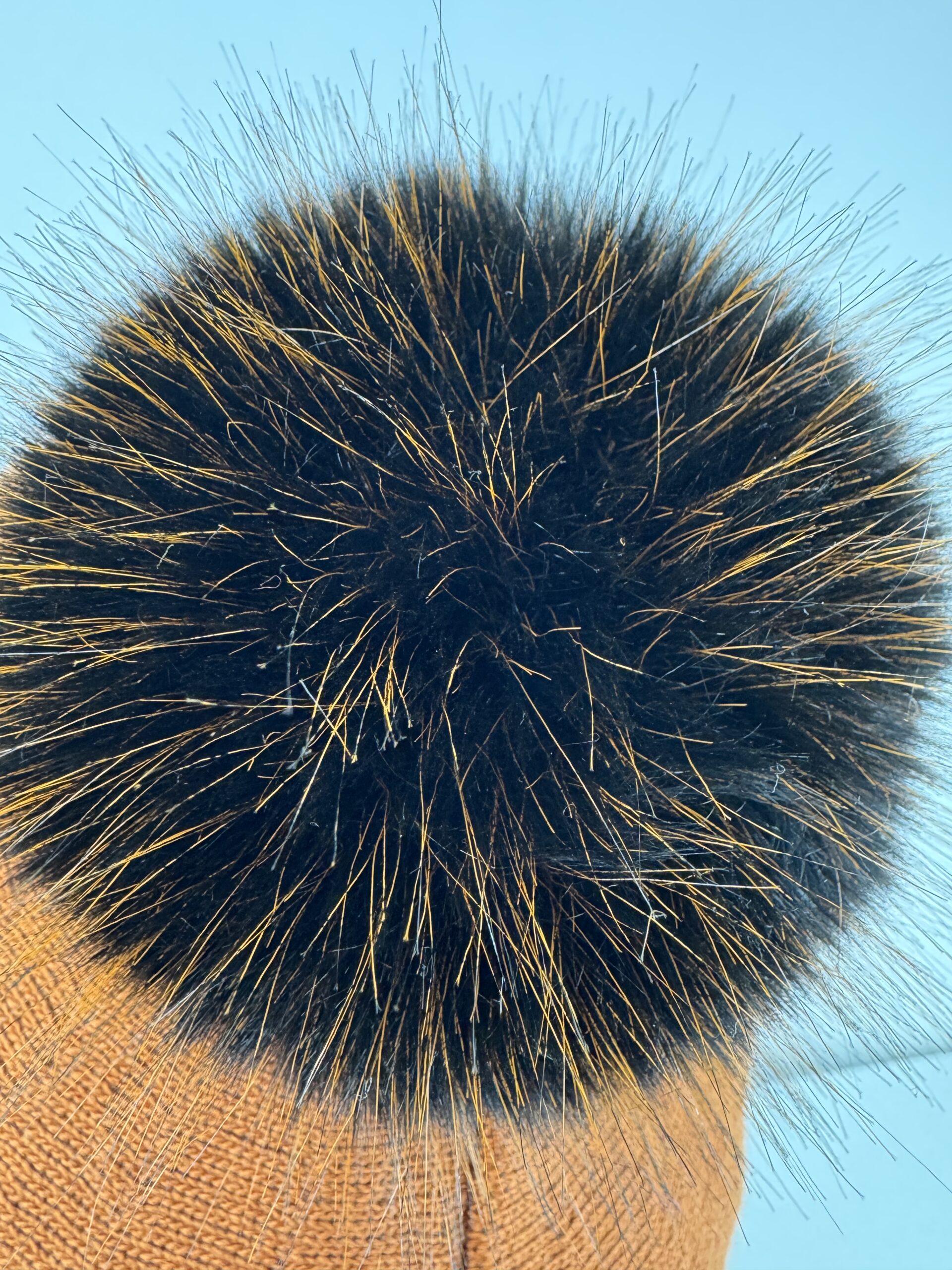 Rabionek Wool Beret With Pom Pom In Burnt Orange - Image 4