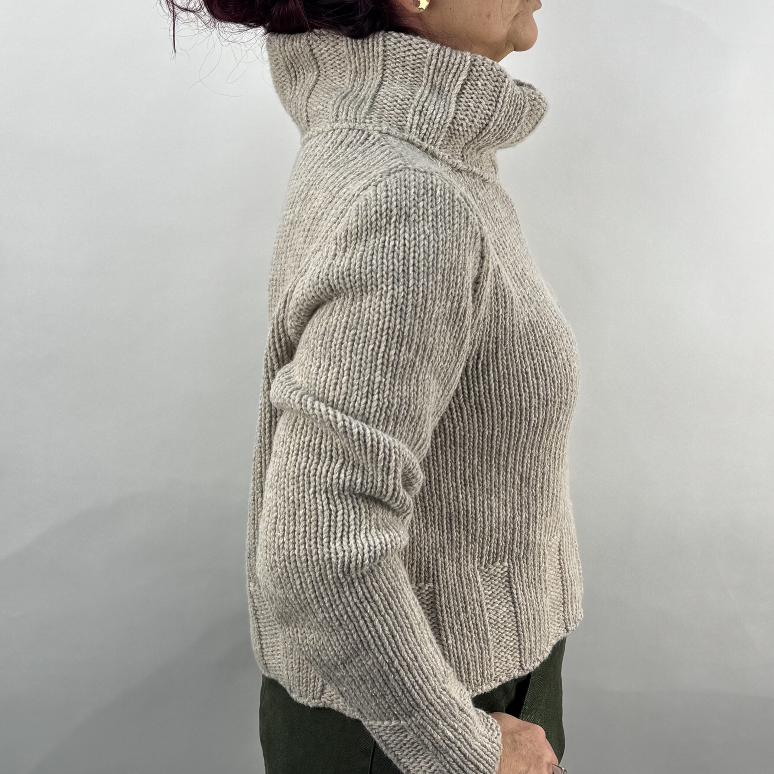 Lurdes Bergada Turtle Neck Sweater in Beige - Image 3