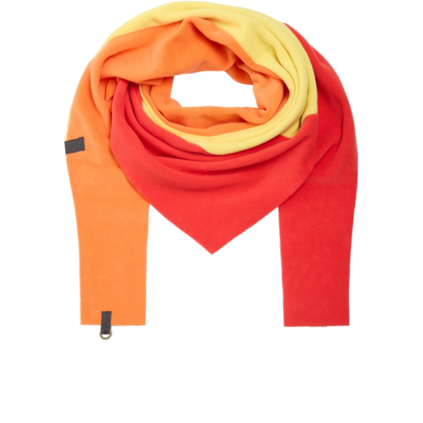 Henriette Steffensen Triangle Scarf Patch In Tomato/Orange/Yellow