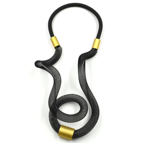 Christina Brampti necklace K2421 Black Net long and curly