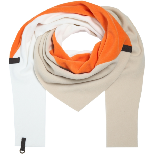 Henriette Steffensen Fleece triangle Scarf Orange/Kit/OW
