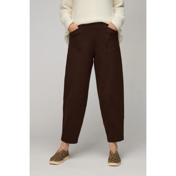 Sahara Ponte Bubble Trouser In Chocolate