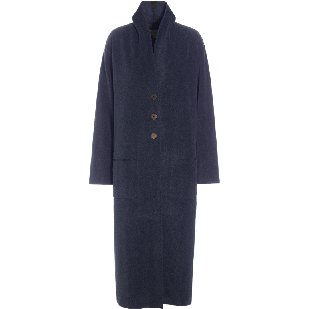 Henriette Steffensen Long Cardigan in Evening Blue