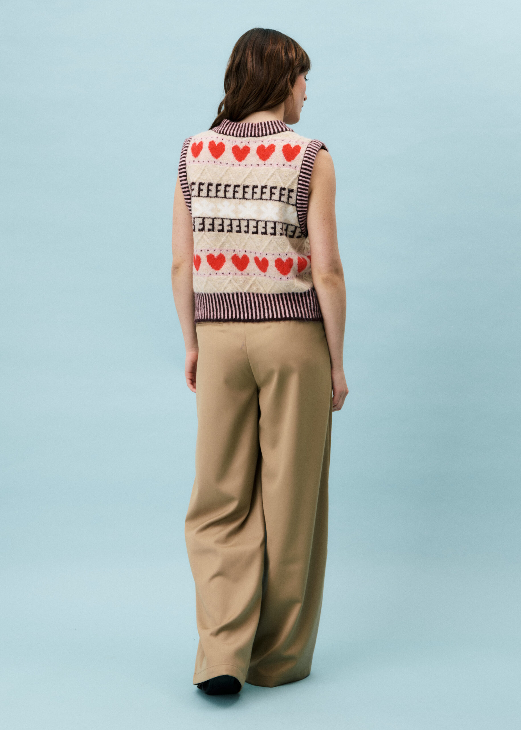 FRNCH Rhubarbe Knitted Top in Beige - Image 4