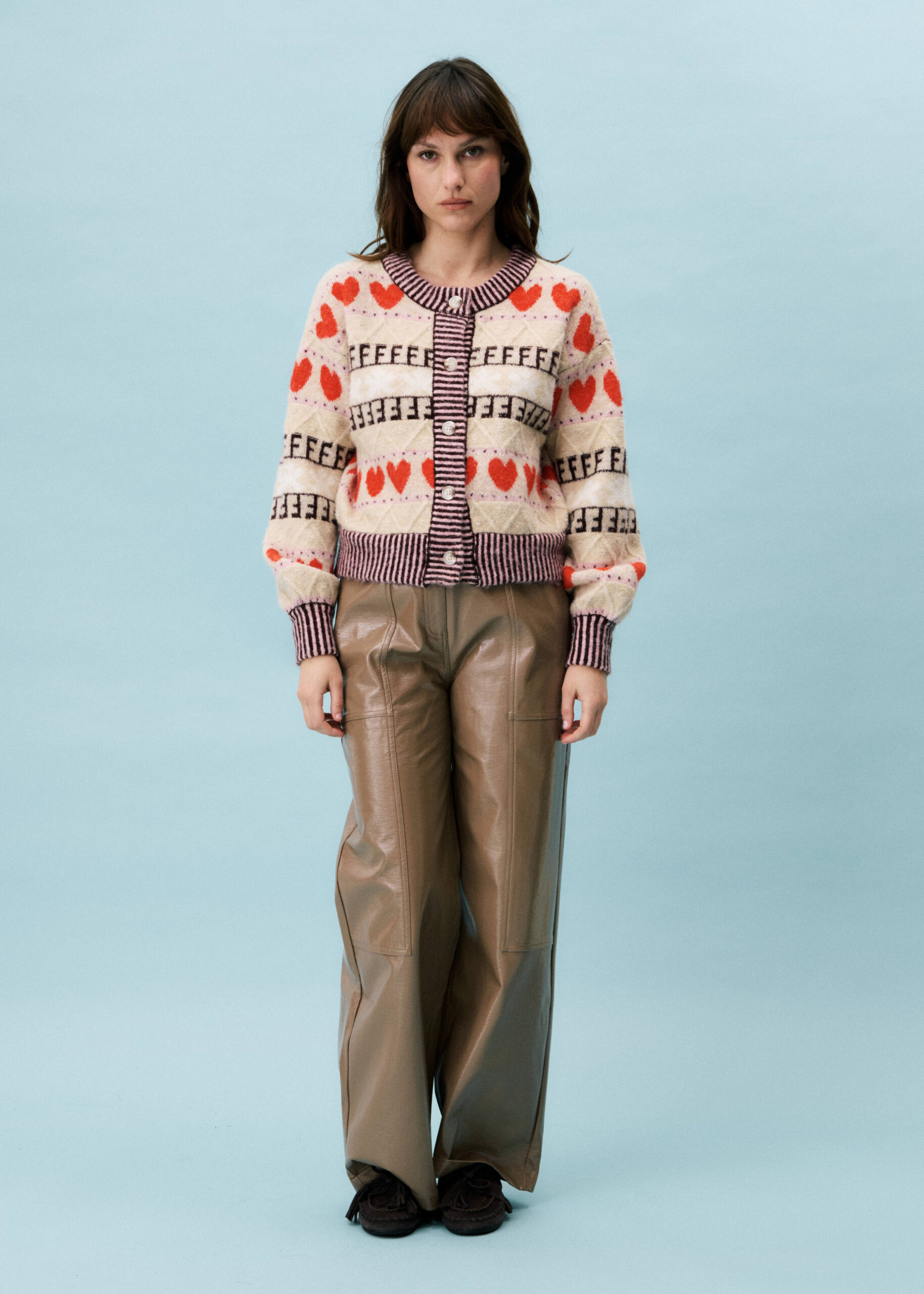 FRNCH Alucite Cardigan in Beige - Image 2