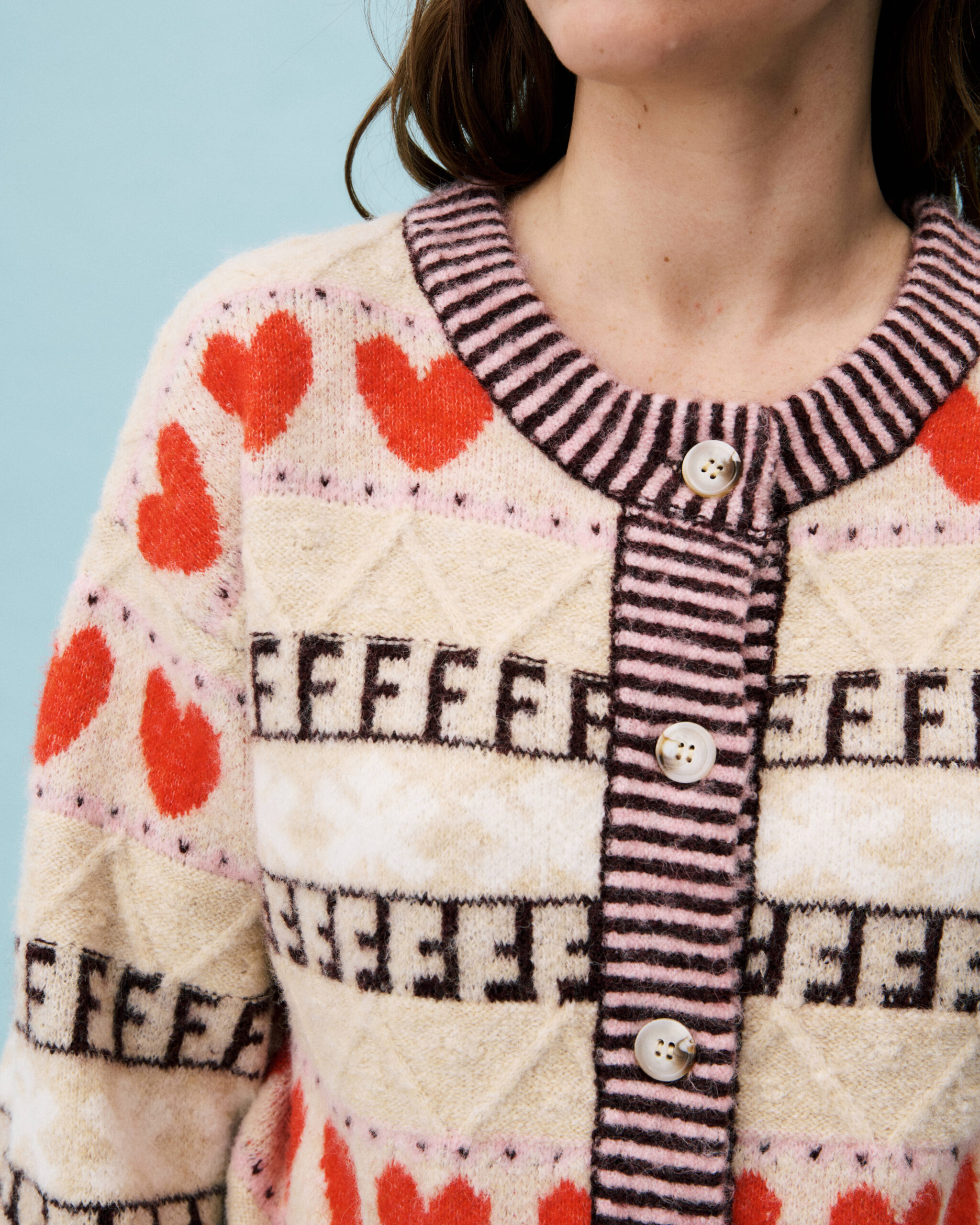 FRNCH Alucite Cardigan in Beige - Image 5