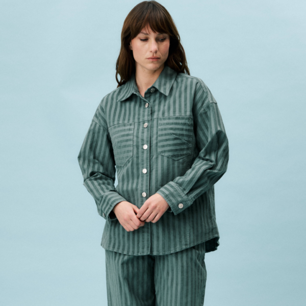 FRNCH Limentis Shirt in Aqua Green