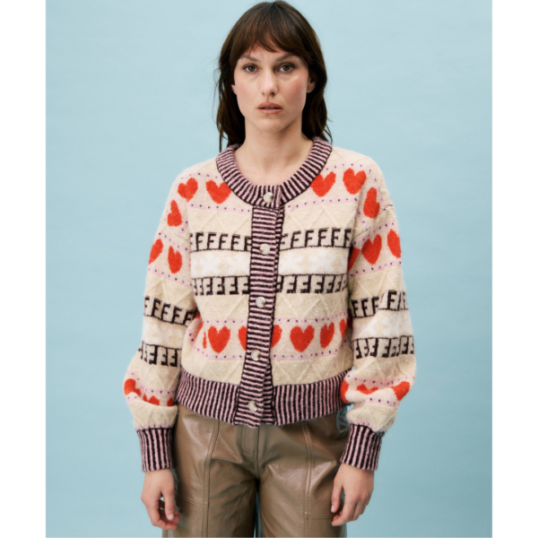 FRNCH Alucite Cardigan in Beige