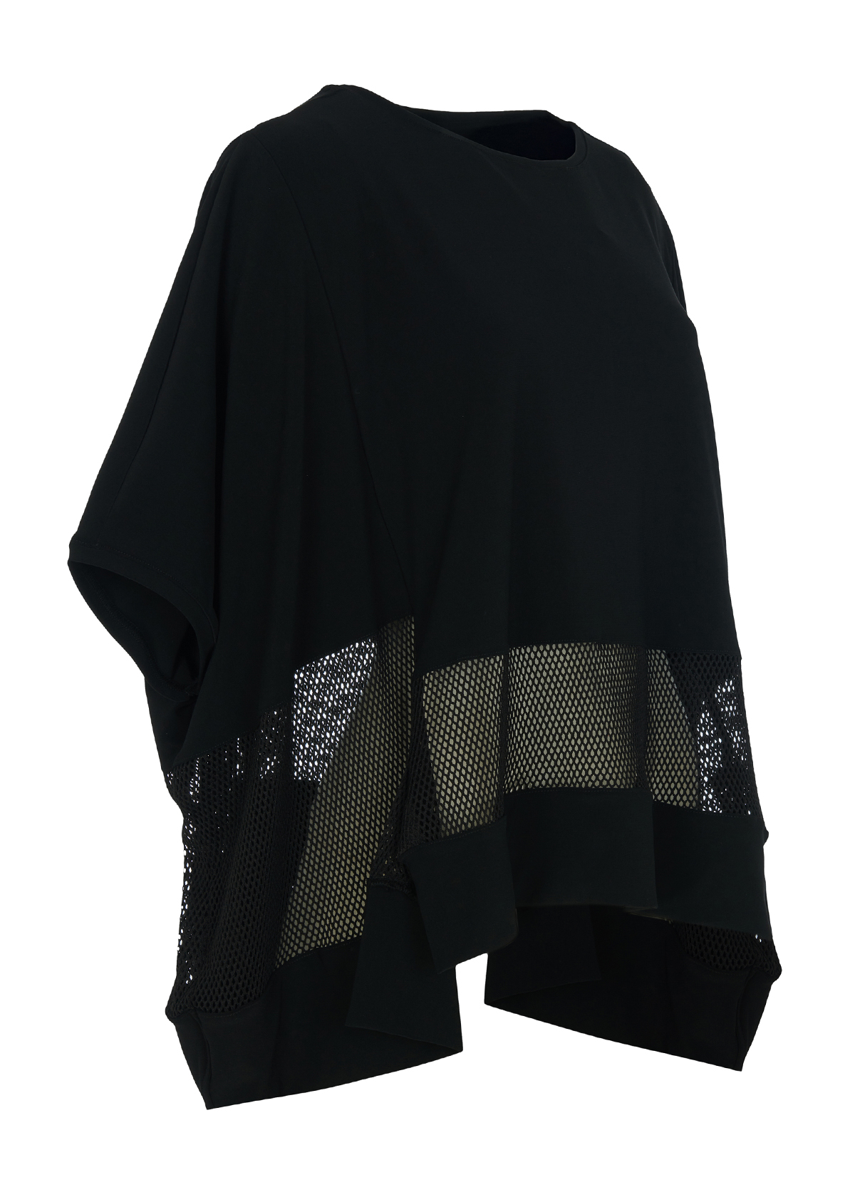 Kozan Black Oversized Top With Black Net - Image 4