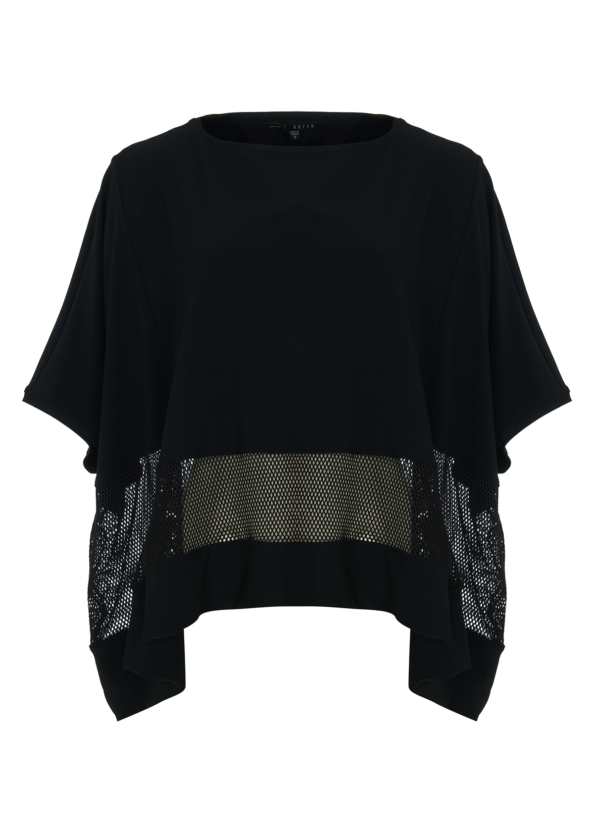 Kozan Black Oversized Top With Black Net - Image 2