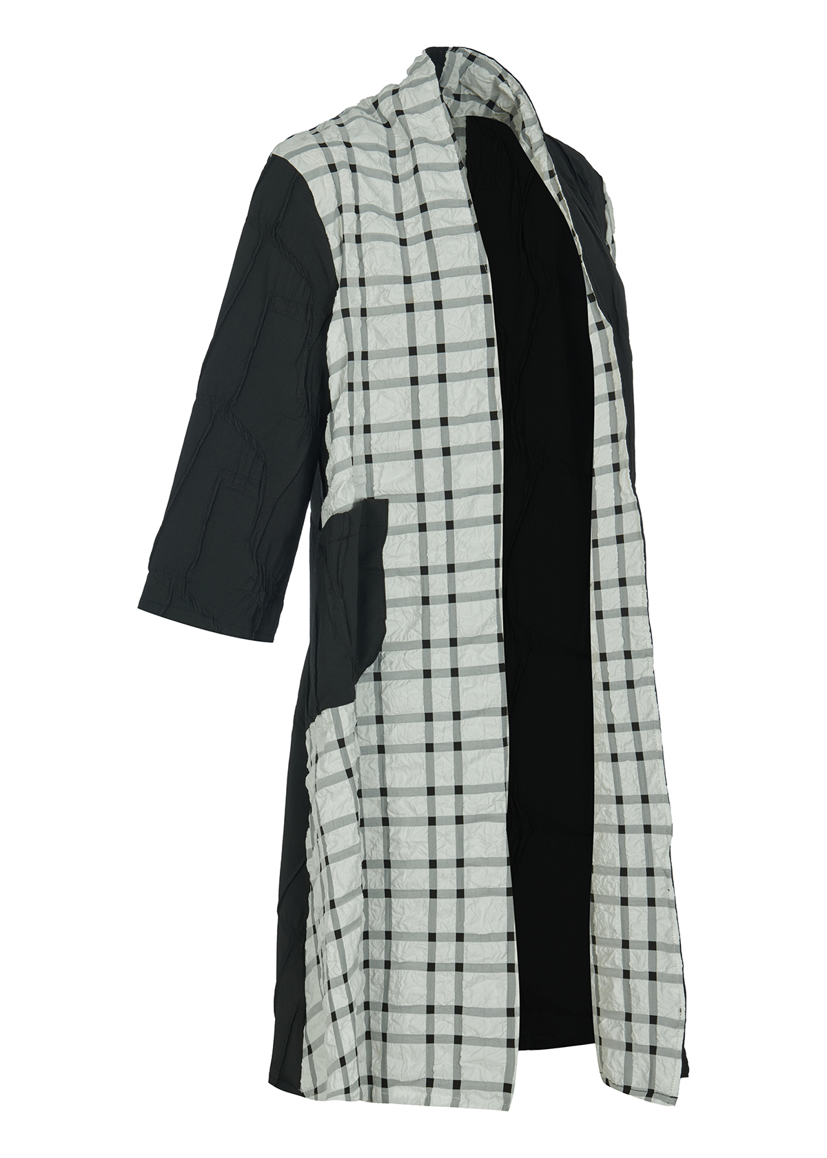 Kozan Coat Black and White Check - Image 3