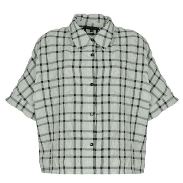 Kozan Shirt White With Black Check