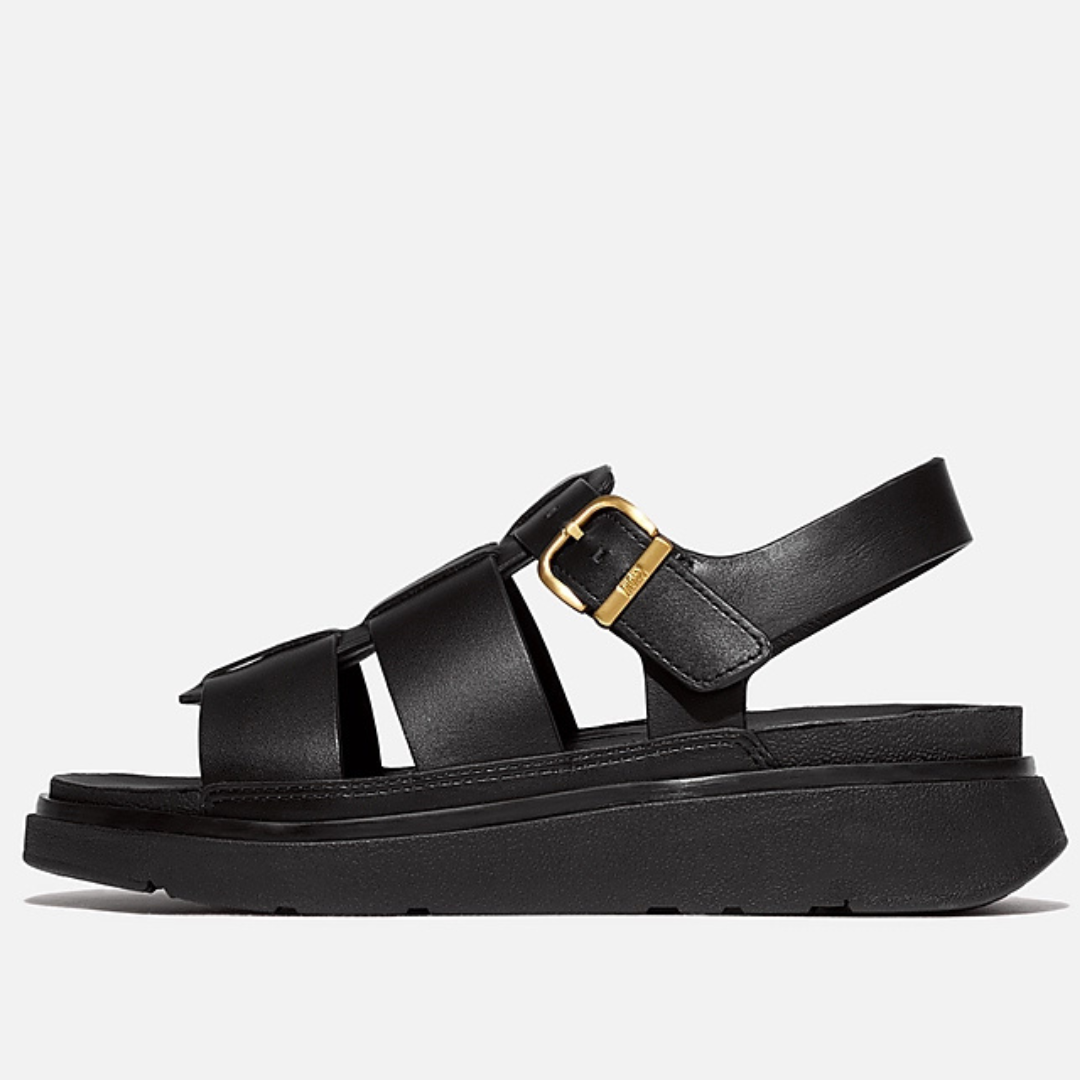 Fitflop Gen-FF Leather Fisherman Sandals In Black