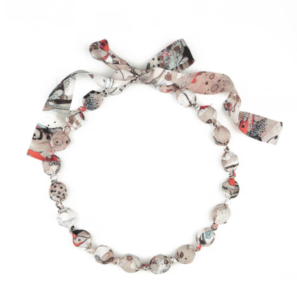 Grizas Silk Mix  Bead Necklace In Stone Multi