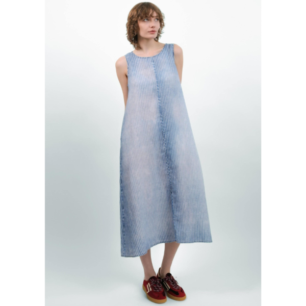 Clemente Owo Dress Denim Stripe