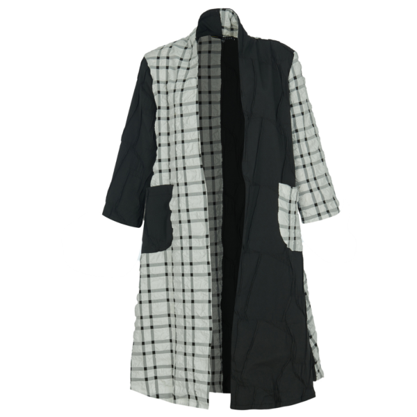 Kozan Coat Black and White Check