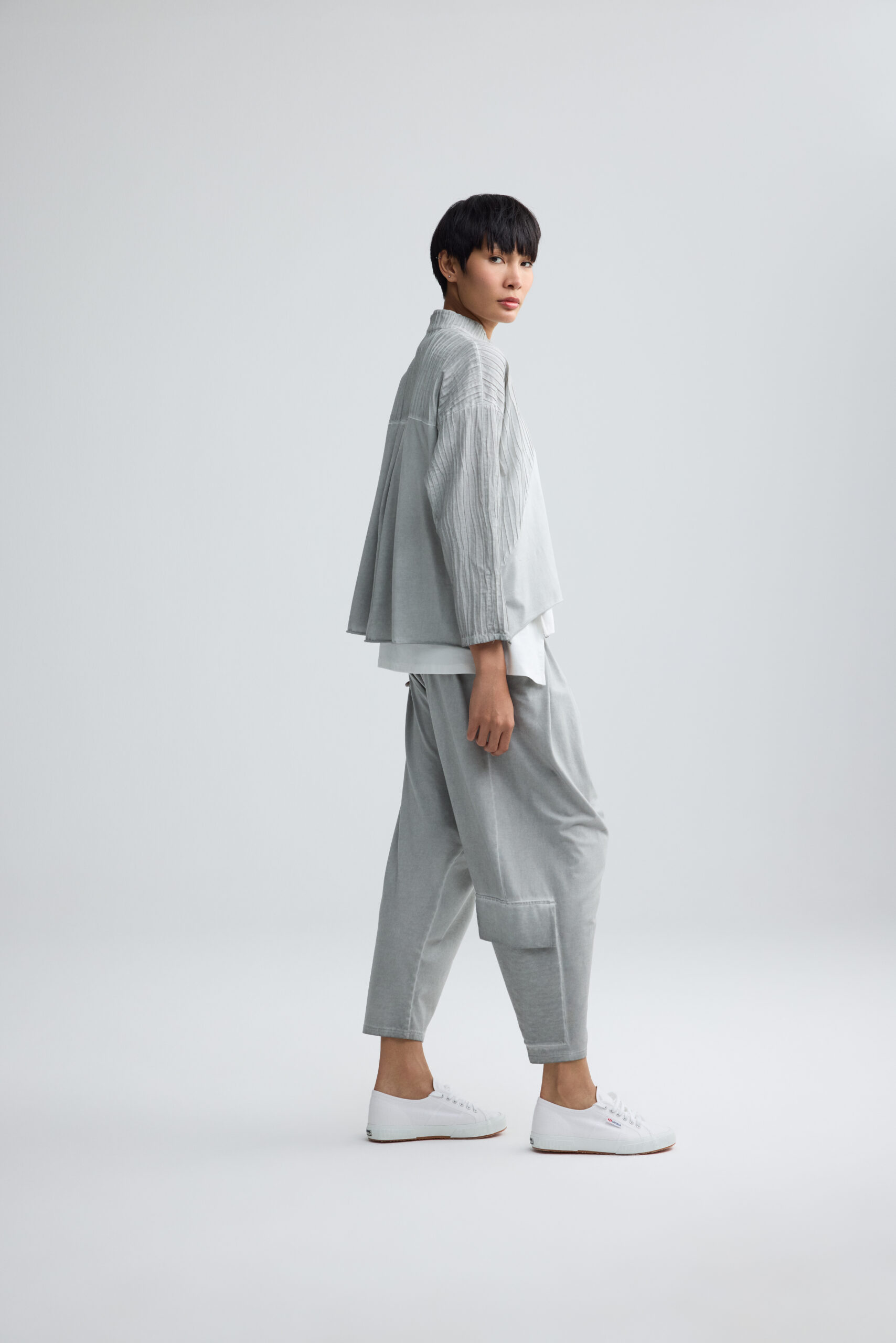 Luukaa Zaya Knitted Jacket In Ash Grey - Image 3