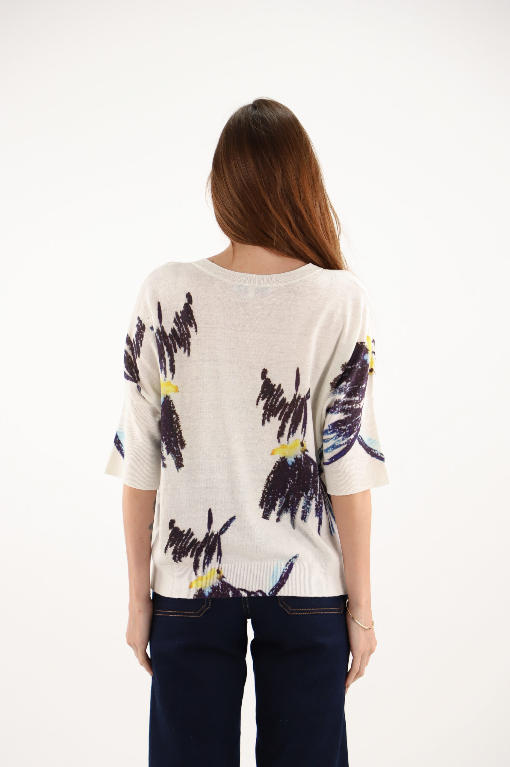 Estheme Sweater with Abstract Dog Print - Image 2