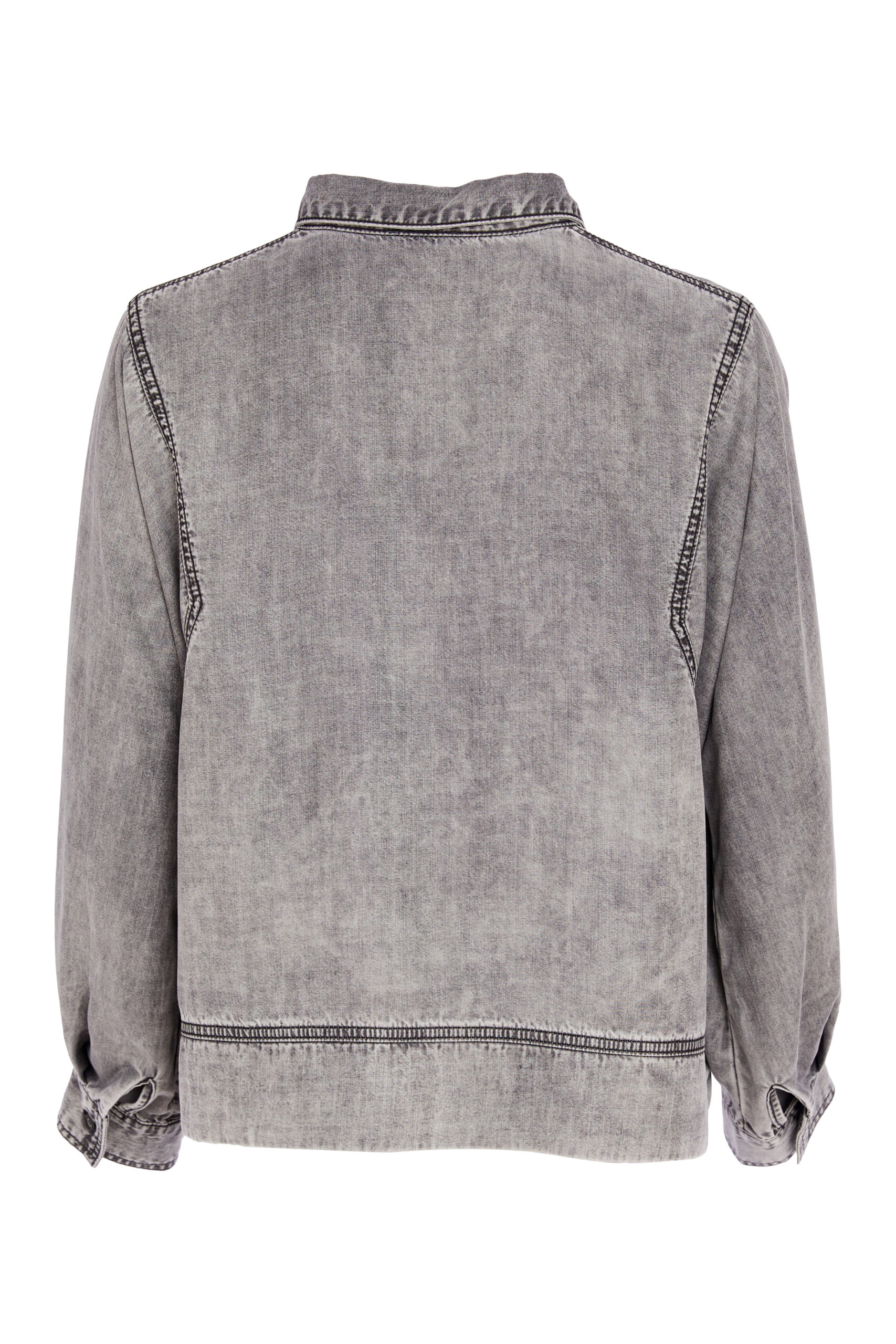 Naya Washed Effect Button Jacket In Granite - Image 4