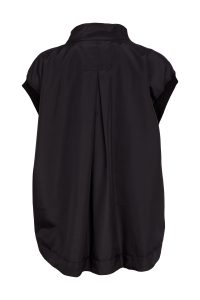 Naya High Neck Zip Waistcoat In Black And White - Image 3