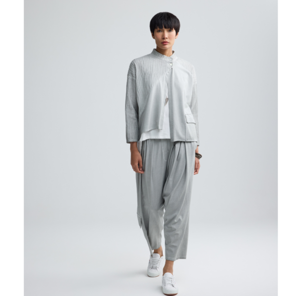 Luukaa Zaya Knitted Jacket In Ash Grey