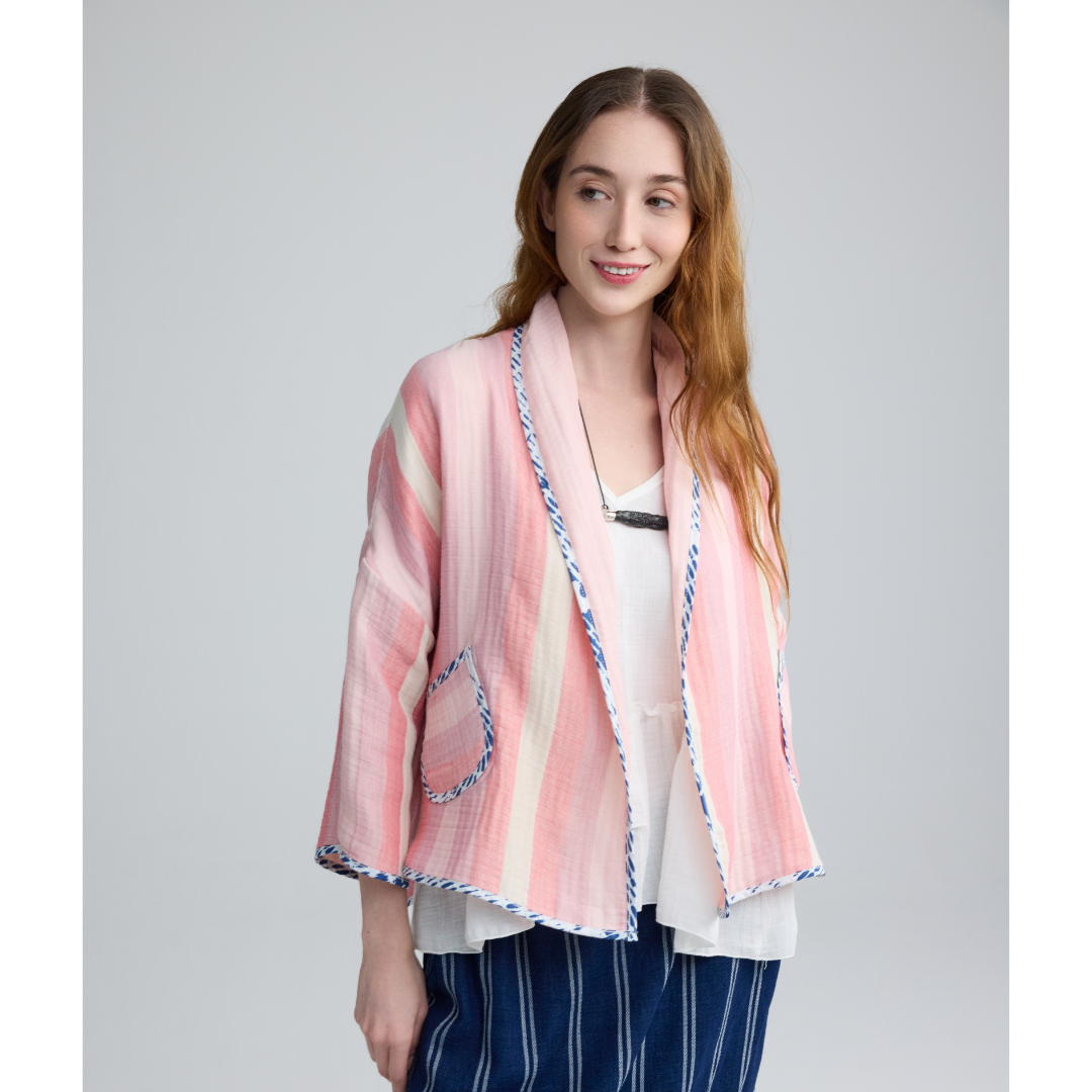 Luukaa Sorrel Woven Jacket In Original Pink