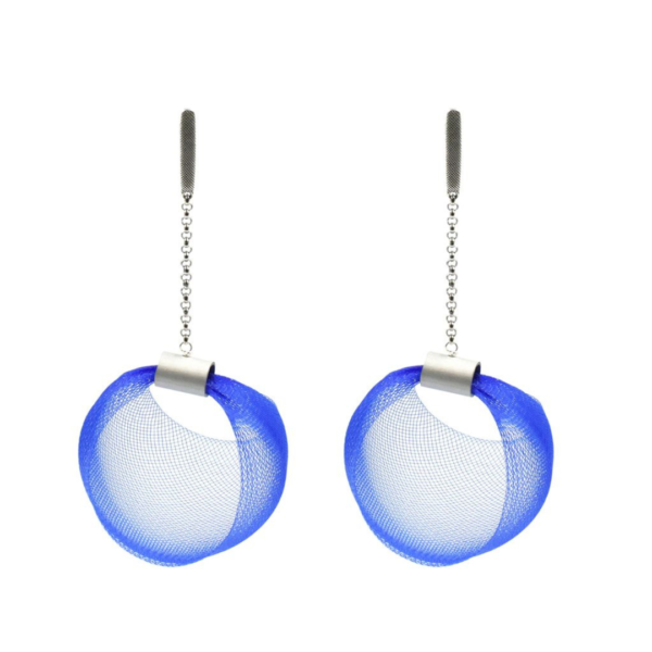 Christina Brampti Drop Crinoline Earring In Blue