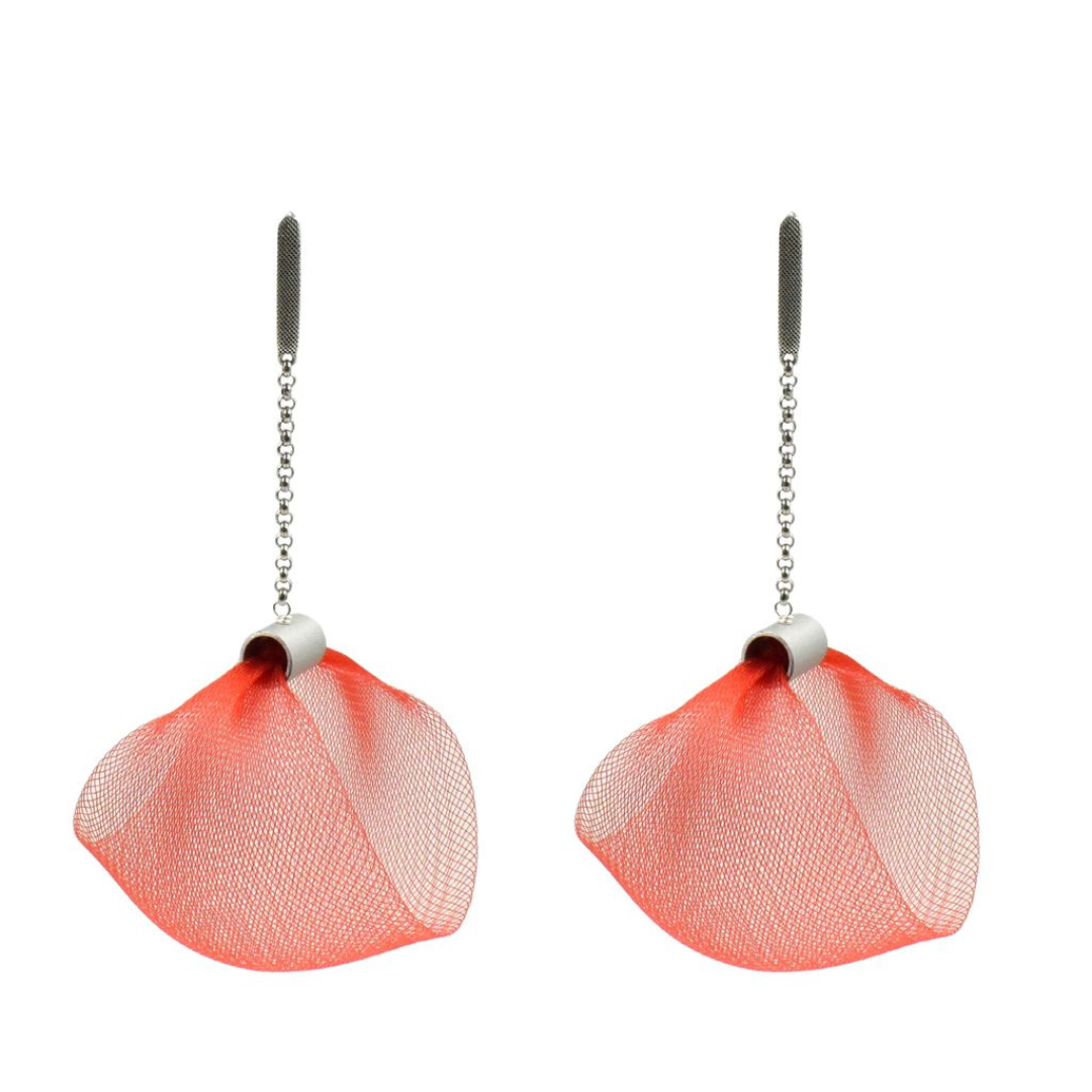 Christina Brampti Drop Crinoline Earring In Red