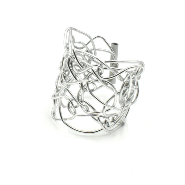 Christina Brampti Aluminium Wire Bracelet In Silver