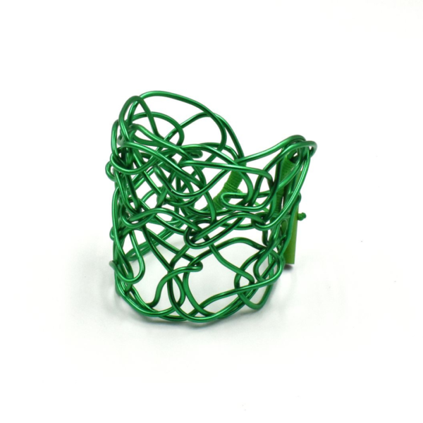Christina Brampti Aluminium Wire Bracelet  In Green
